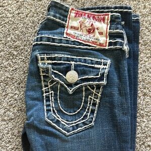 True religion size 23 straight leg dark wash jeans